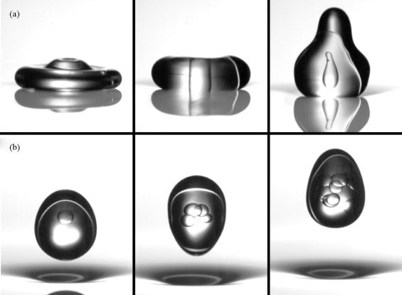 Bouncing to Mix Oil and Water