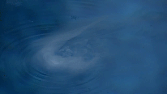 Animation of a droplet of liquid nitrogen skittering on water