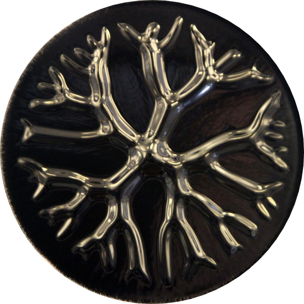 If the input energy fluidizes the gel, intricate branching patterns form. If the input energy fluidizes the gel, intricate branching patterns form.