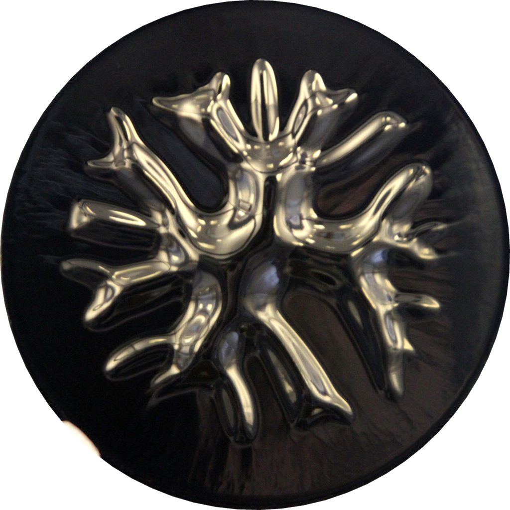 If the input energy fluidizes the gel, intricate branching patterns form. If the input energy fluidizes the gel, intricate branching patterns form.