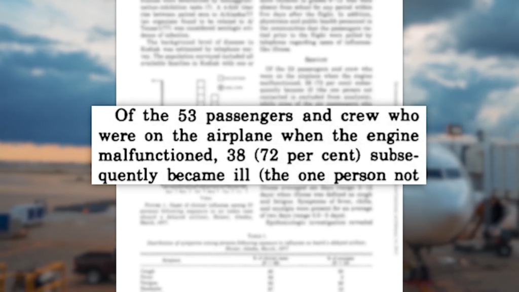 In this 1977 flight, 1 sick passenger infected 72% of people on an airplane.