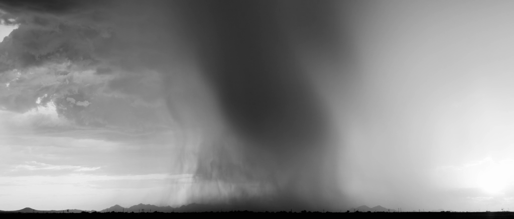 Monochrome microburst. Monochrome microburst.
