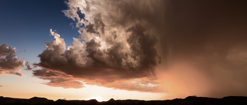 Sunset rainstorms. Sunset rainstorms.