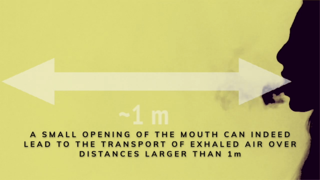 opera3 During consonants, air flow from the singer quickly propagates more than a meter.