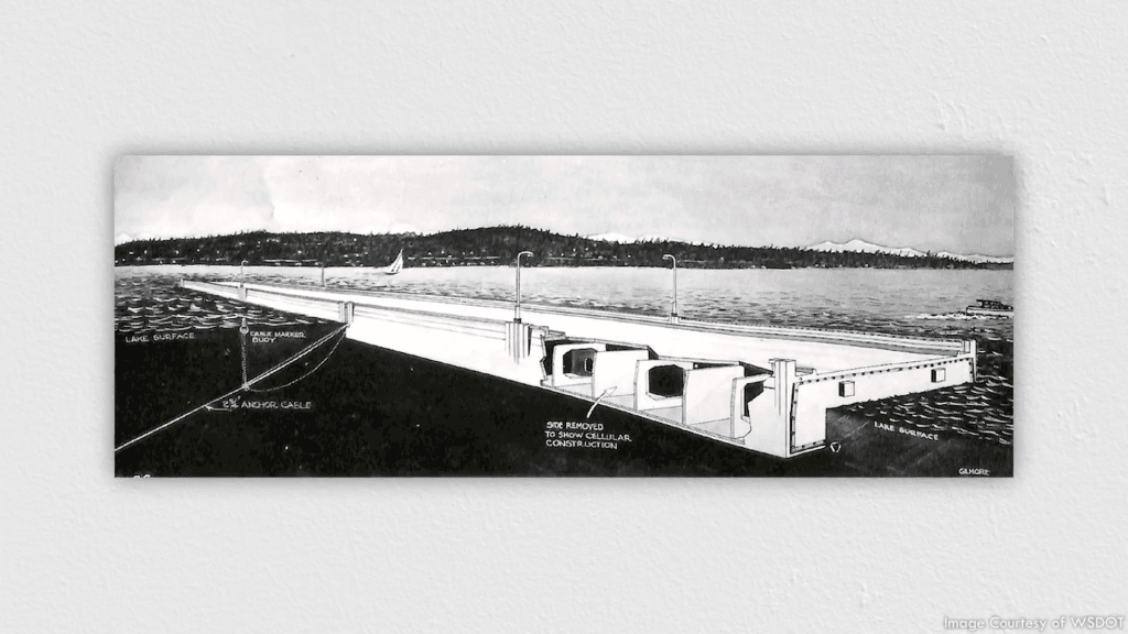 The idea for turning a floating bridge into a permanent structure didn't come around until the mid-20th century. The idea for turning a floating bridge into a permanent structure didn't come around until the mid-20th century.