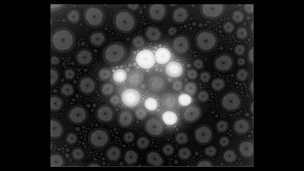 In infrared, condensation droplets light up as they freeze.