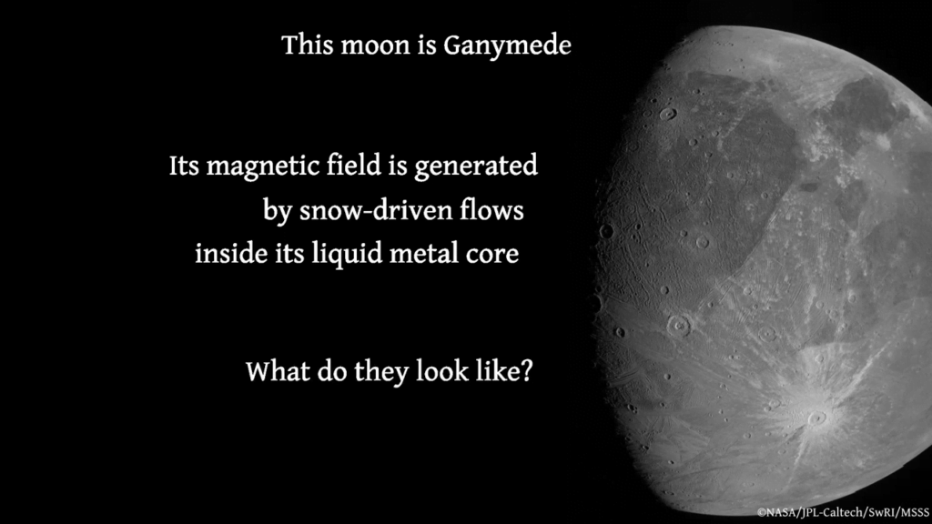 Some planetary bodies, like Ganymede, contain solid precipitation in their cores. Some planetary bodies, like Ganymede, contain solid precipitation in their cores.