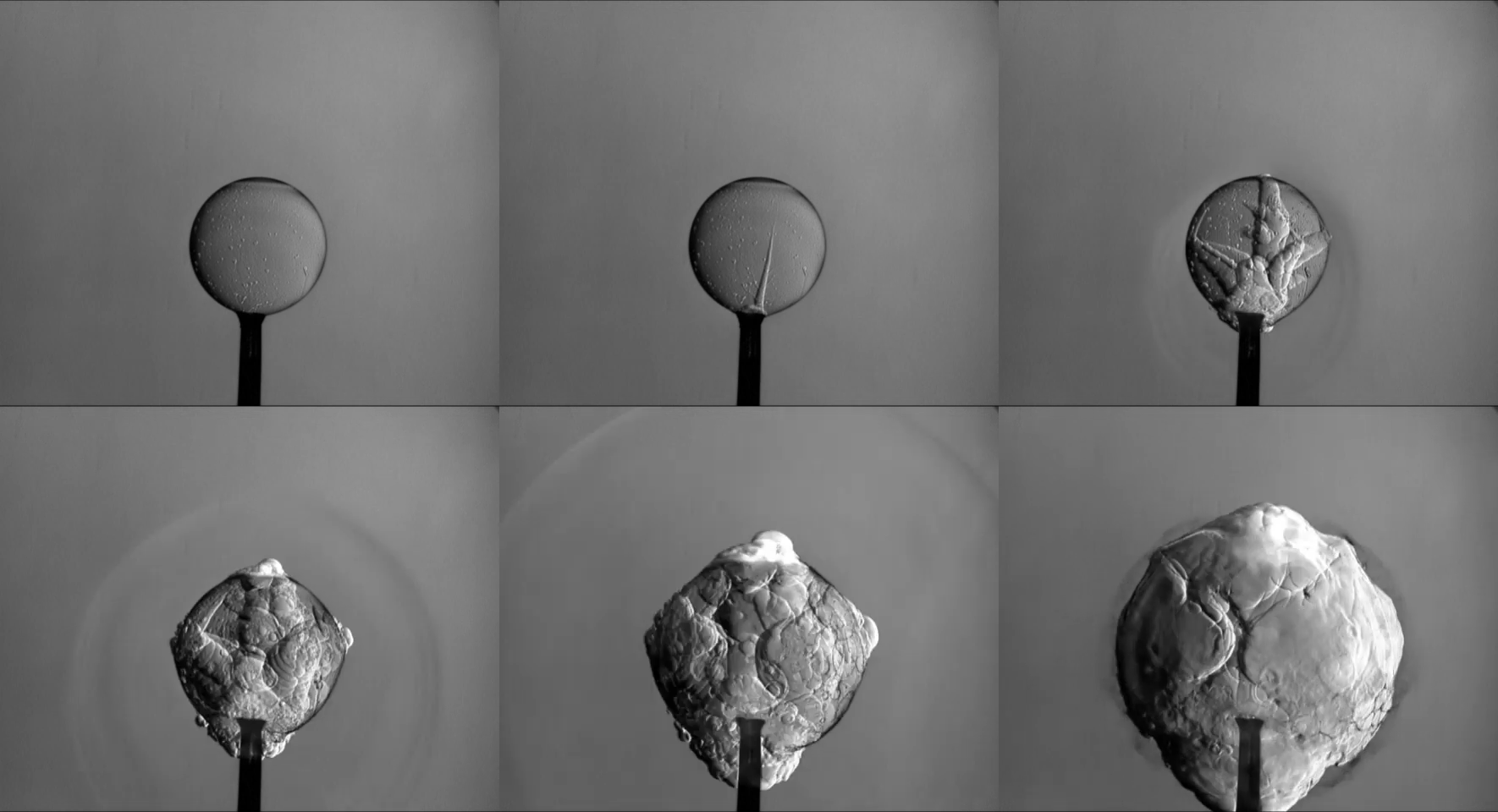 Snapshots from the ignition of the bubble's contents.