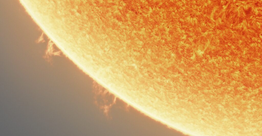 Composite image of the sun by Andrew McCarthy.