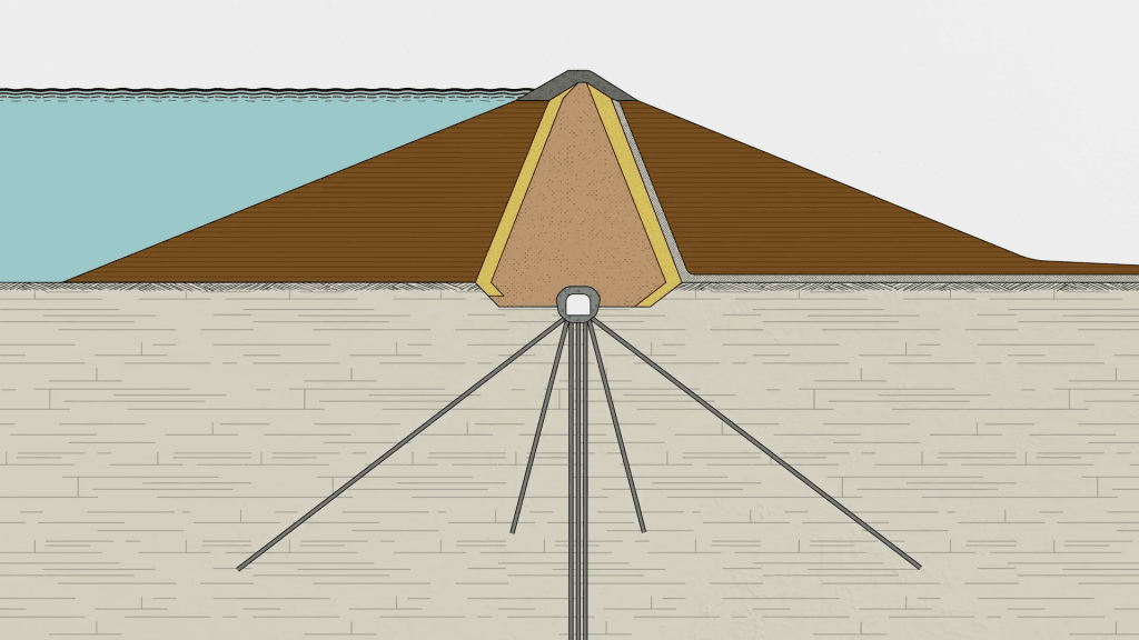 Although the original design made efforts to stabilize the gypsum foundation, it was constantly eroding.