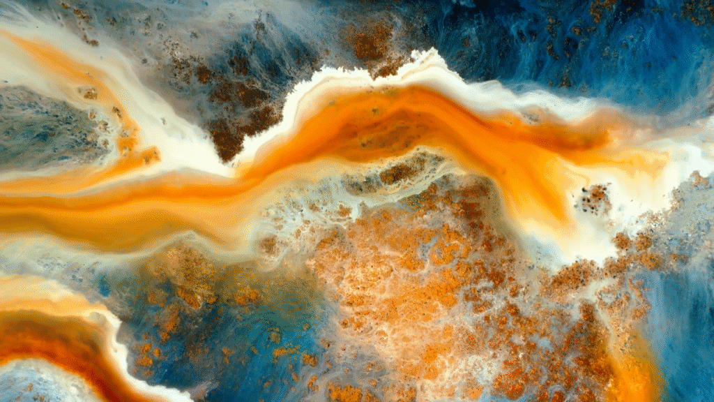 niscol1_1 Colorful abstract image resembling a landscape, from "Now I See Collection Volume 1" by Roman De Giuli.