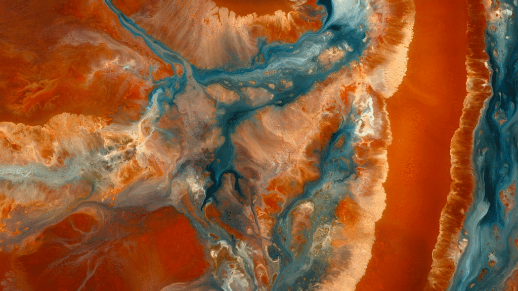 niscol1_3 Colorful abstract image resembling a landscape, from "Now I See Collection Volume 1" by Roman De Giuli.