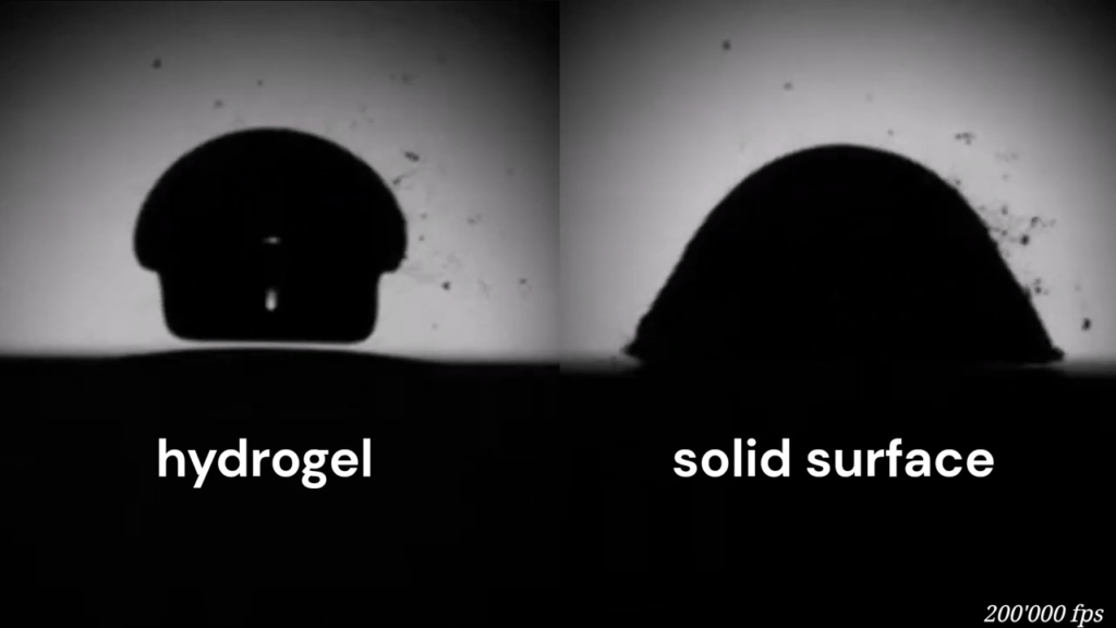 In contrast, cavitation bubbles take a very different form near solid surfaces. In contrast, cavitation bubbles take a very different form near solid surfaces.
