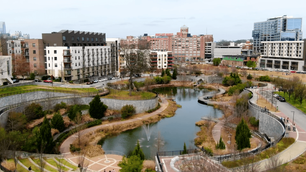 Retention/detention ponds are a way to deal with run-off from all the impervious materials in built environments.
