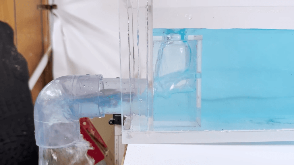 Typically, these artificial water stores have multiple outlets to help spread out the peak flow caused by a storm without building up too much water.