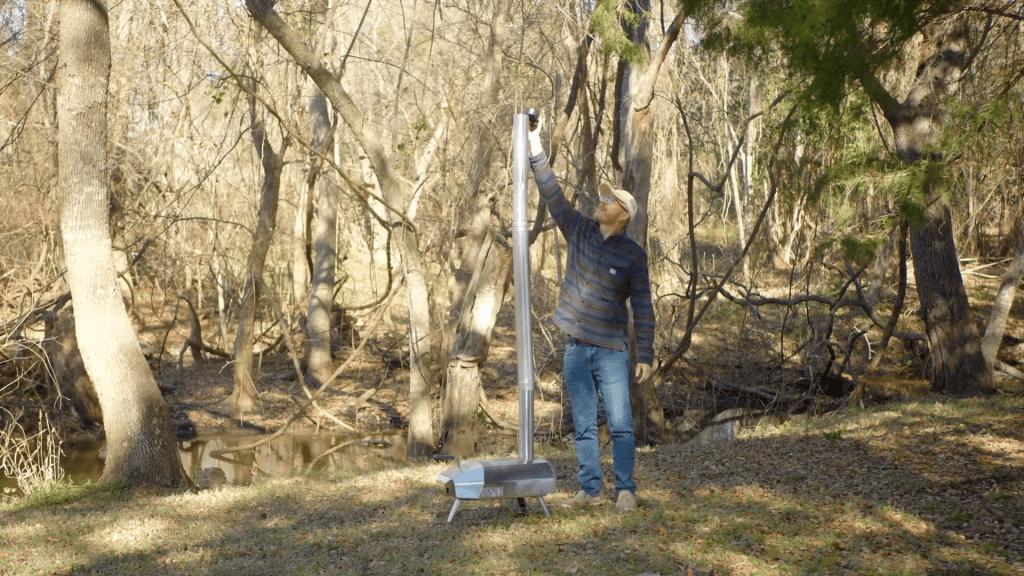 Here, Grady demonstrates how a stack's height increases the plume's velocity. Here, Grady demonstrates how a stack's height increases the plume's velocity.