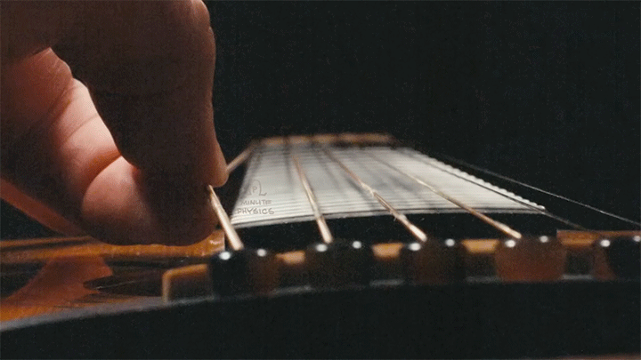 The triangular wave of a string plucked near one end.
