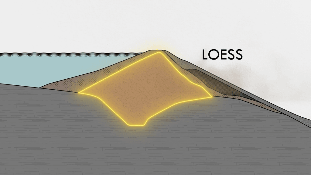 The core of the Teton Dam was made of loess, a strong but porous sediment.