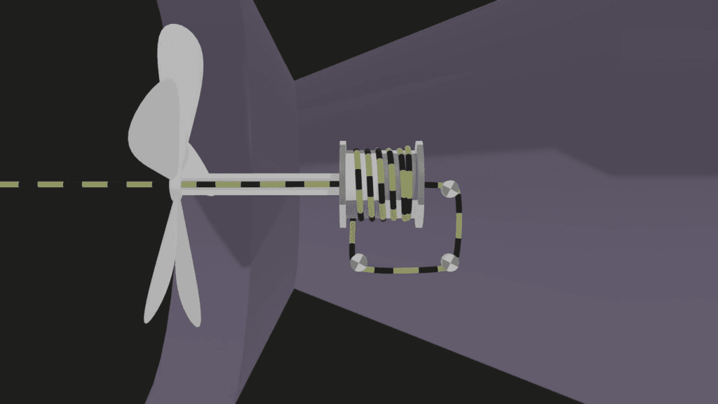 It is counterintuitive that pulling a cable out the back of a torpedo could cause it to move forward...