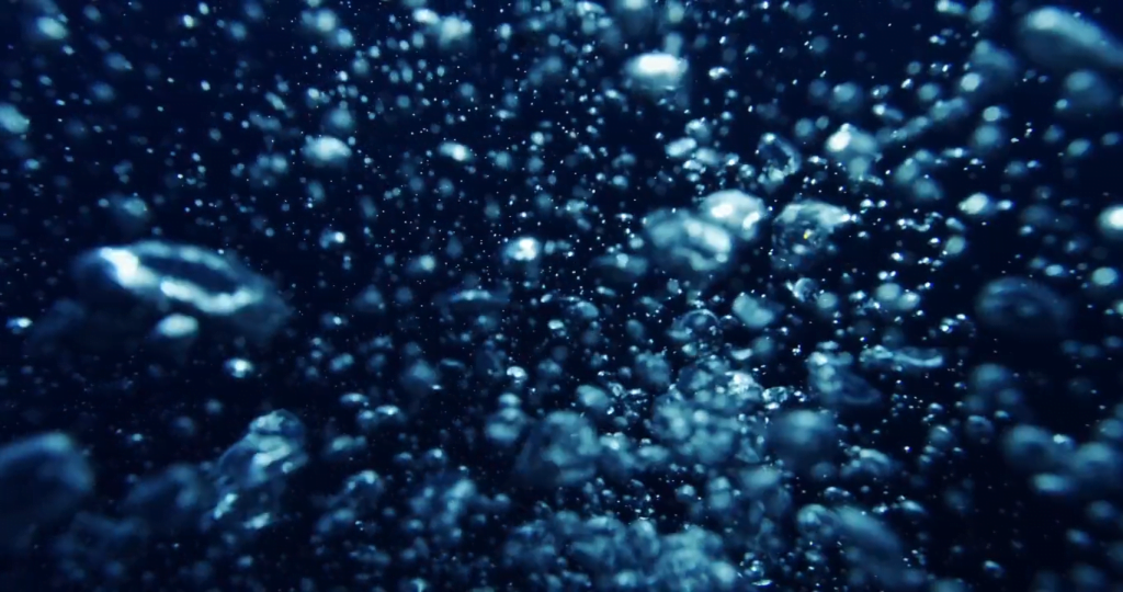 Bubbles rising. Bubbles rising.